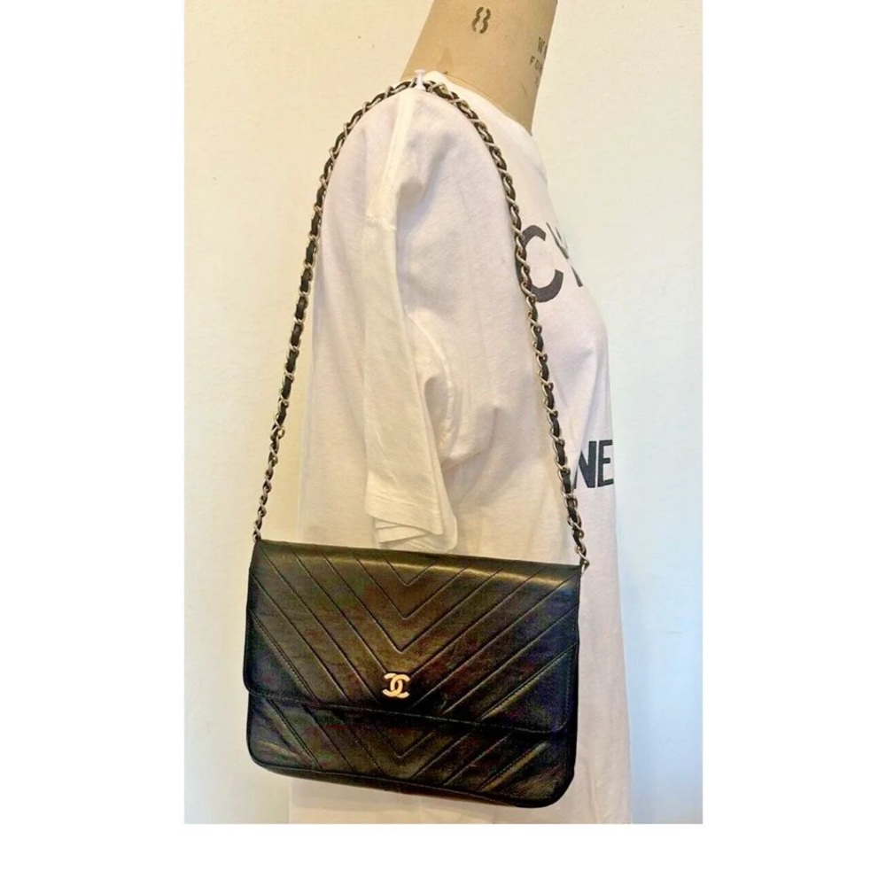 Vintage Chanel/Chanel Chanel Chevron Single Flap… Dimensions : 240x60x160